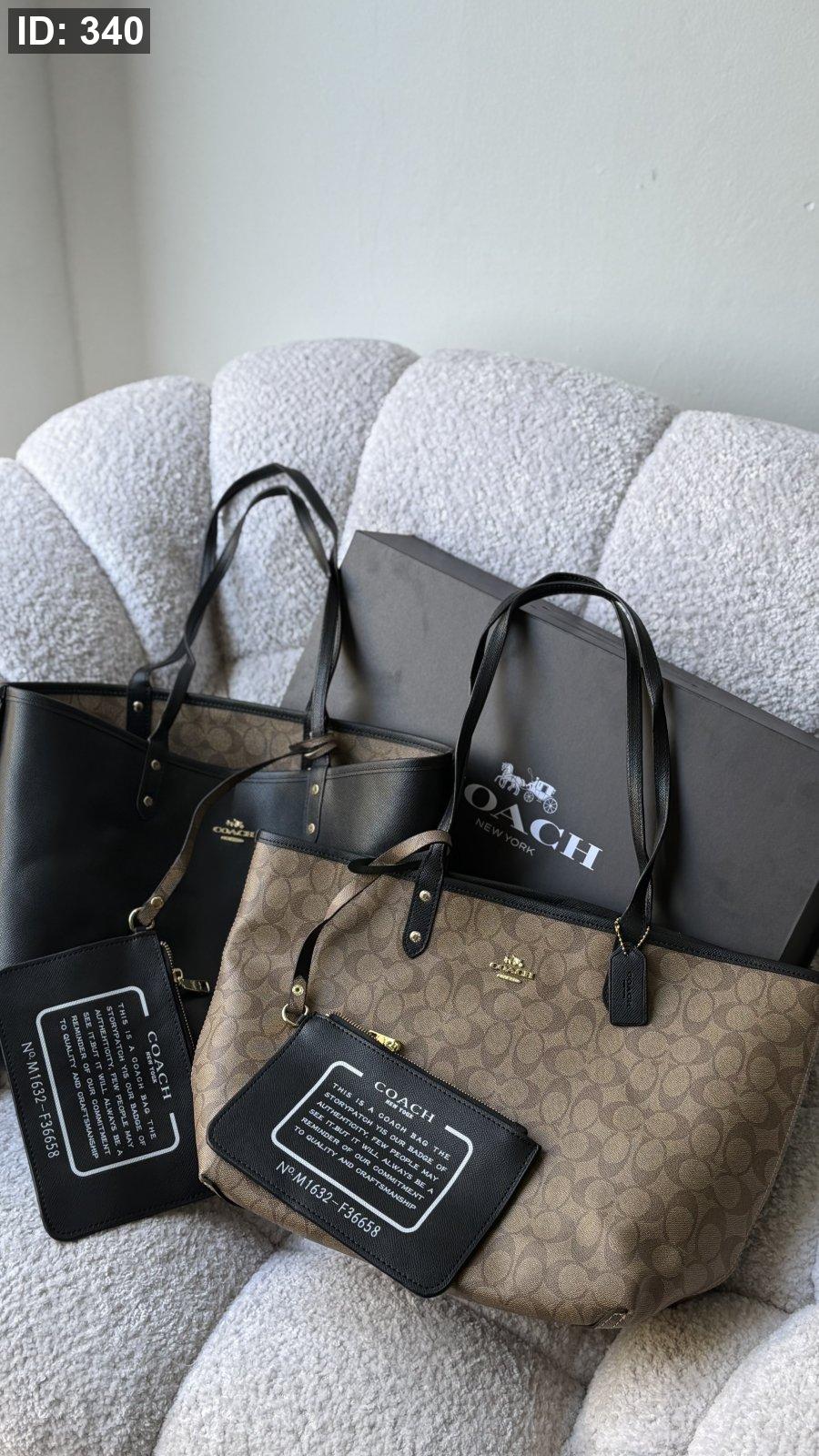 شنطة - Coach Large reversible City Tote ( دبل فيس )/ شامل بوكس وكيس الشركة كواليتي ماستر