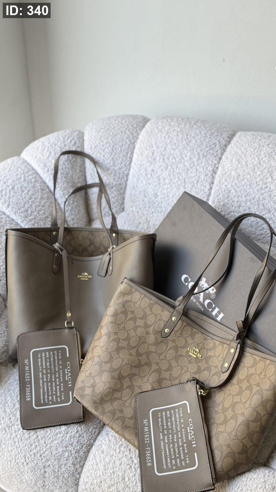 شنطة - Coach Large reversible City Tote ( دبل فيس )/ شامل بوكس وكيس الشركة كواليتي ماستر