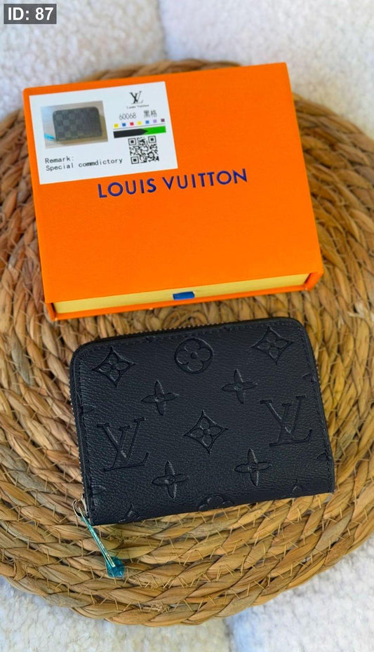 جزدان - LV Small zip around / شامل علبة كوبي ماستر