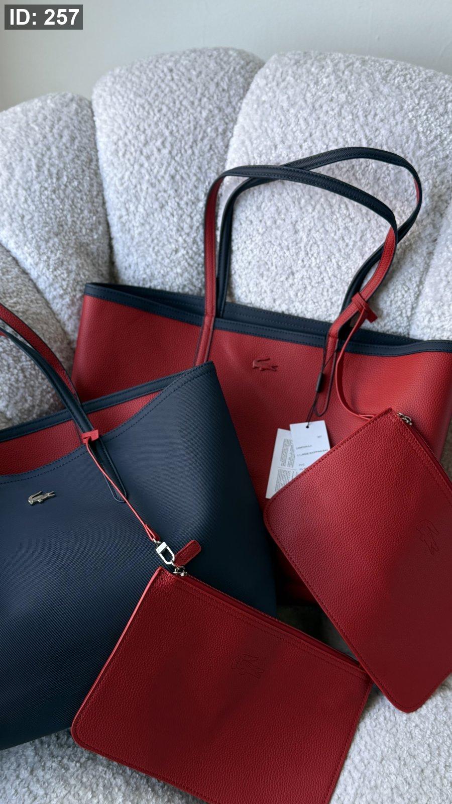 شنطة / LACOSTE - دبل فيس / شامل كيس الماركة كواليتي ماستر