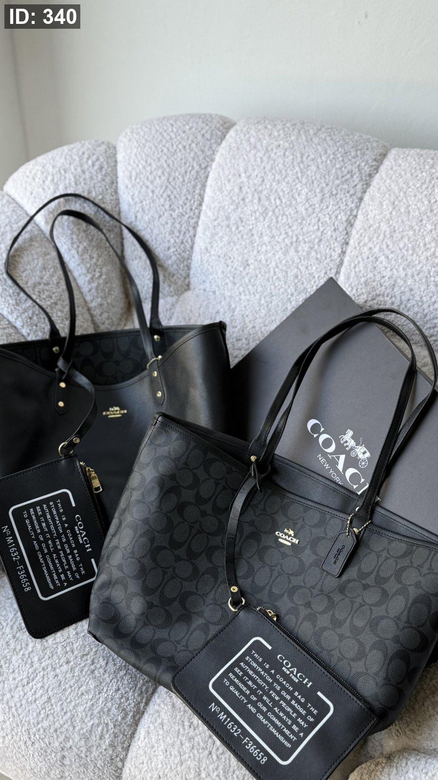 شنطة - Coach Large reversible City Tote ( دبل فيس )/ شامل بوكس وكيس الشركة كواليتي ماستر