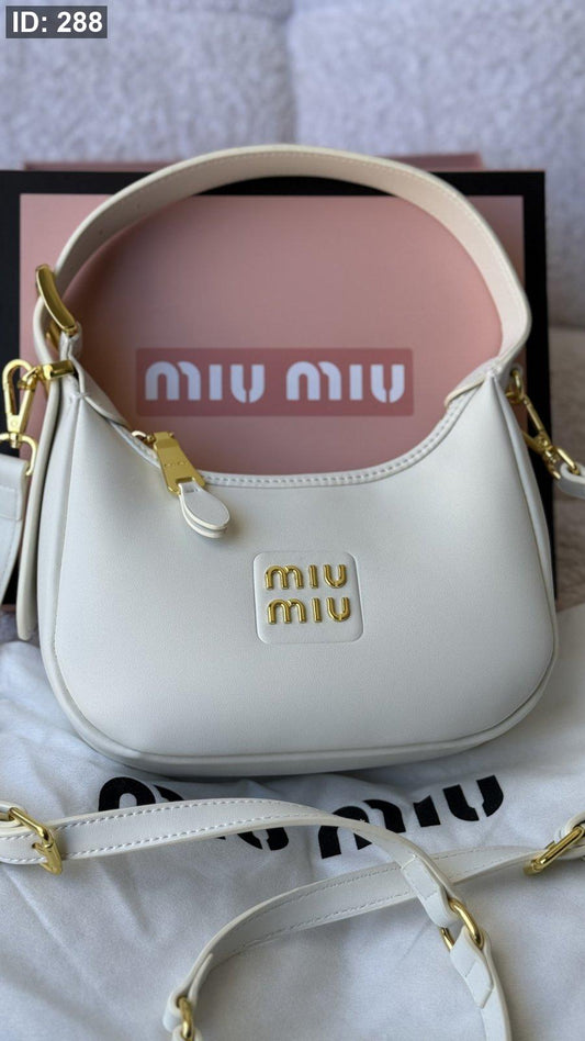 شنطة - Pre-Loved Leather Hobo Bag With Strap / شامل علبة