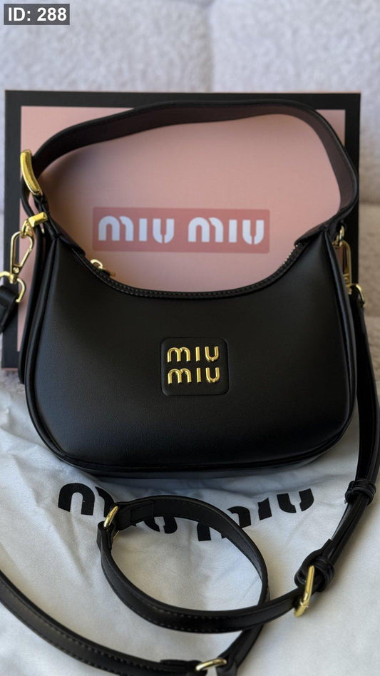 شنطة - Pre-Loved Leather Hobo Bag With Strap / شامل علبة
