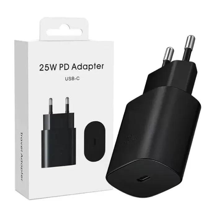 رأس شاحن سامسونج ٢٥ وات USB-C – اسود
