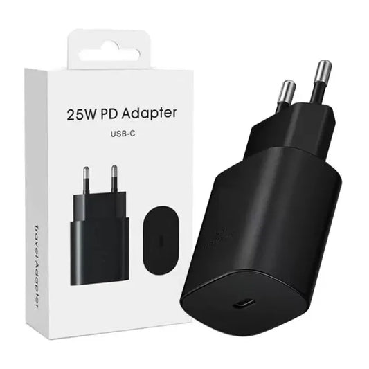 رأس شاحن سامسونج ٢٥ وات USB-C – اسود