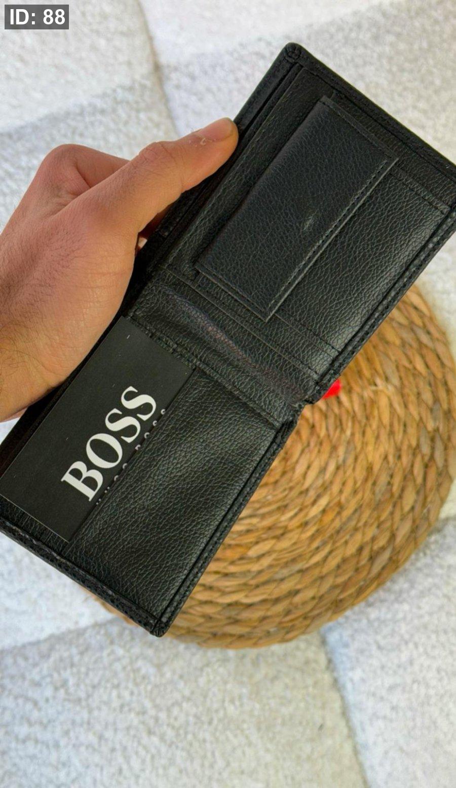 جزدان ماركة BOSS - شبابي شامل علبة