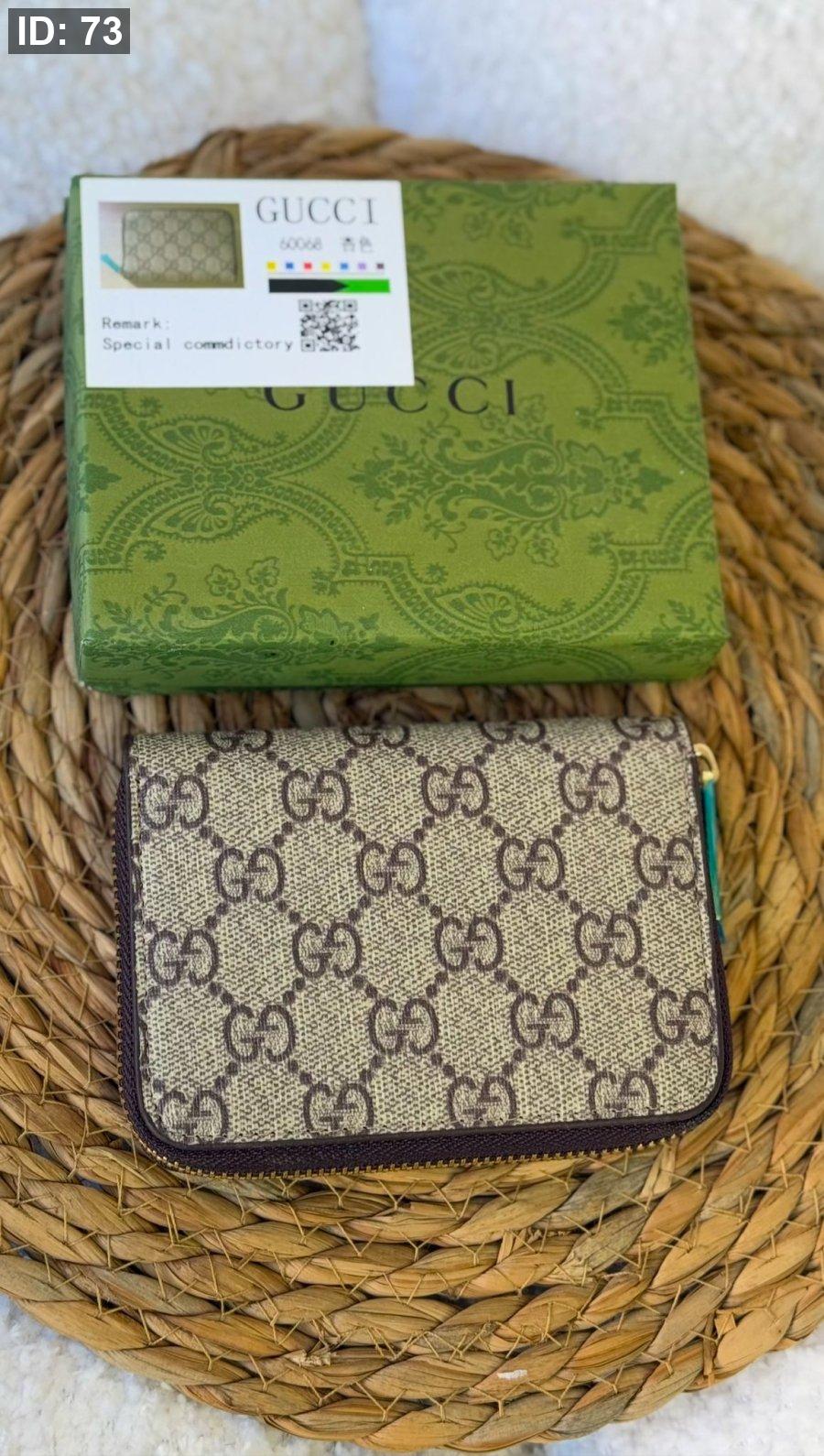 جزدان - Gucci Small zip around / شامل علبة كوبي ماستر