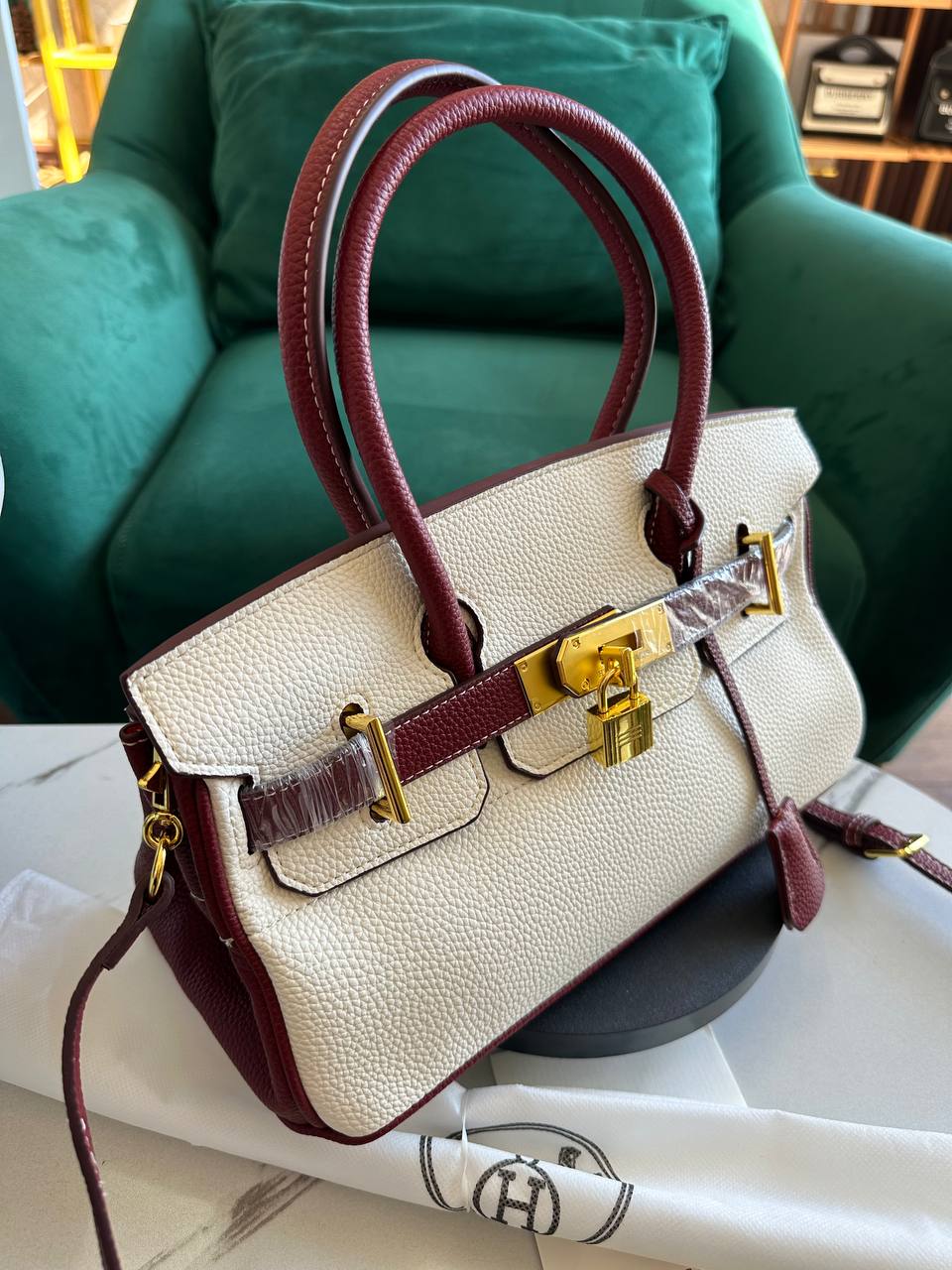 حقيبة هيرمز برغندي/بيج ماستر كوالتي